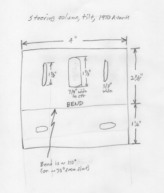 Tilt column bracket, 1970 Avanti 001.jpg