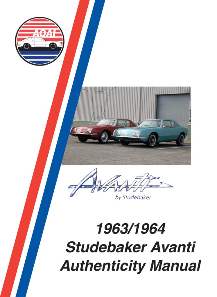 1963/1964 Studebaker Avanti Authenticity Manuals
